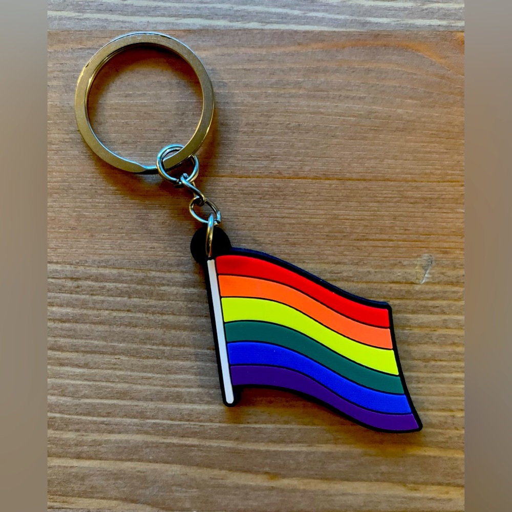 PVC Keychain Colorful Rainbow Style key ring